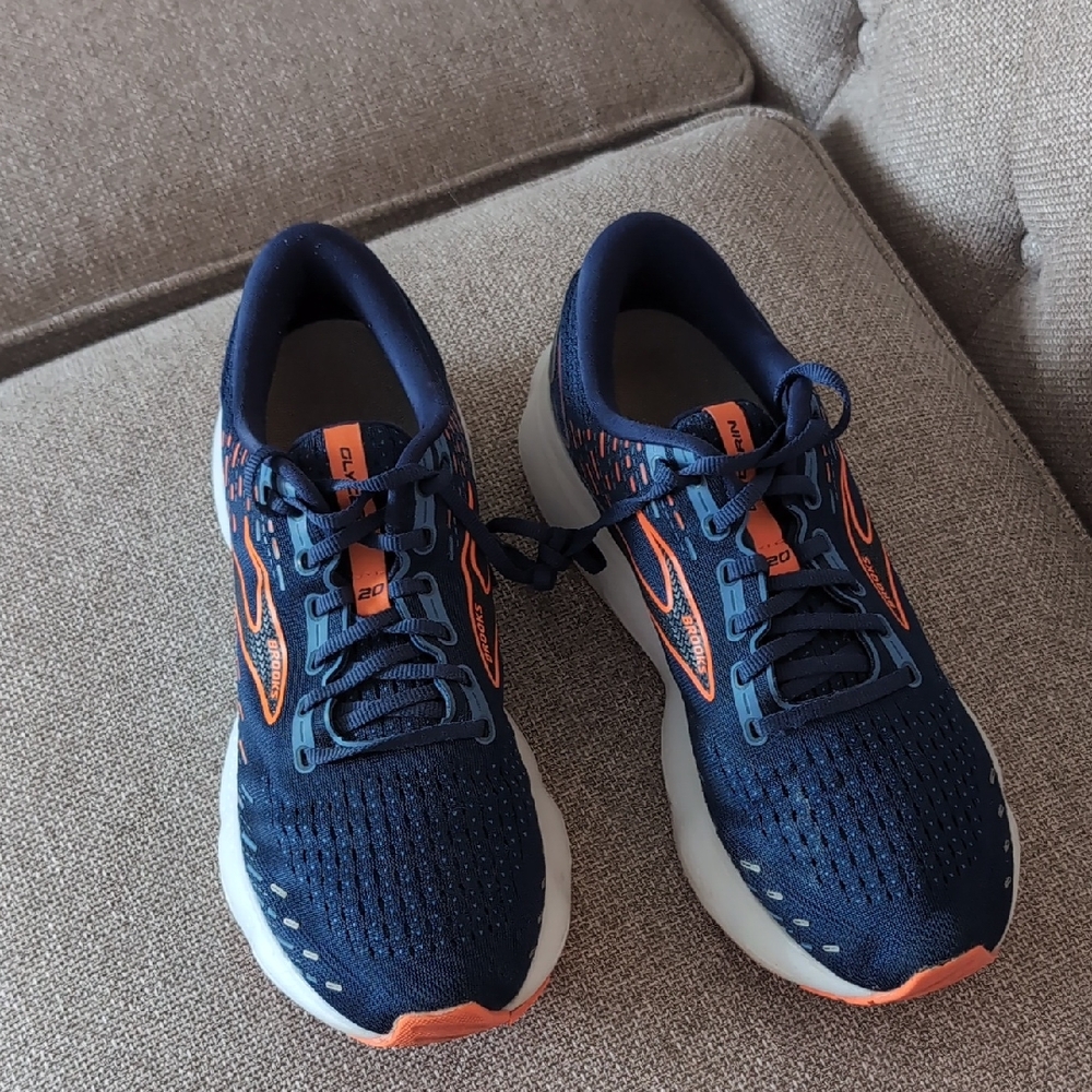 Brooks Men's Athletic Shoes - Navy and Orange